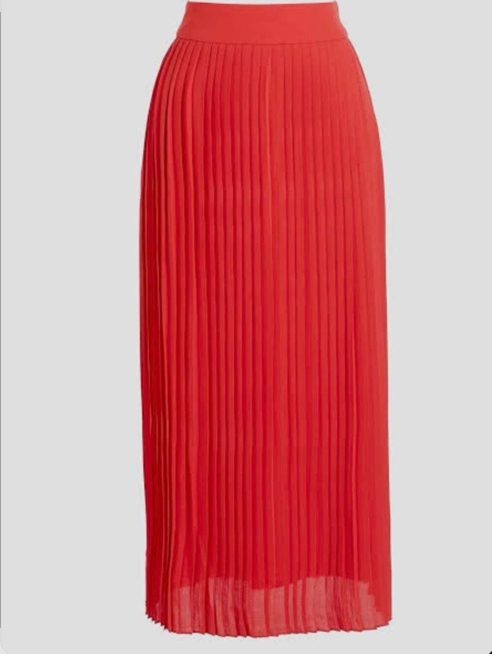 NWT J.Crew Retail Pleated Midi Skirt Red Size 4